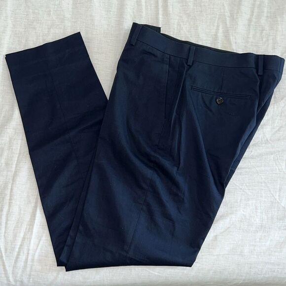 NWOT J. Crew Ludlow Slim-fit suit pant in Italian chino pants 32 x 34 Navy - Picture 5 of 11